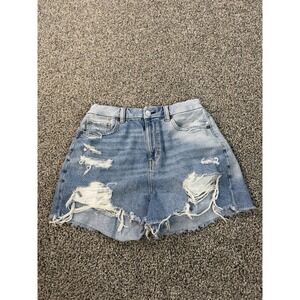 American Eagle Curvy Mom Denim Jean Shorts Women's Size 6 Blue
